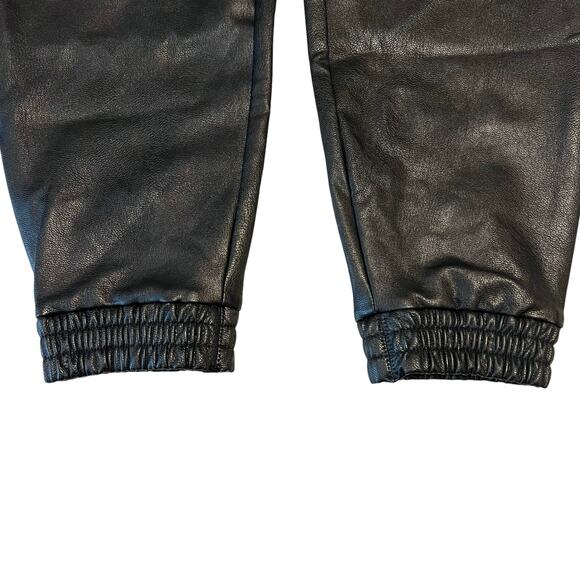 Spanx Black Faux Leather Joggers Pull-On Pants Size XL - Picture 6 of 9